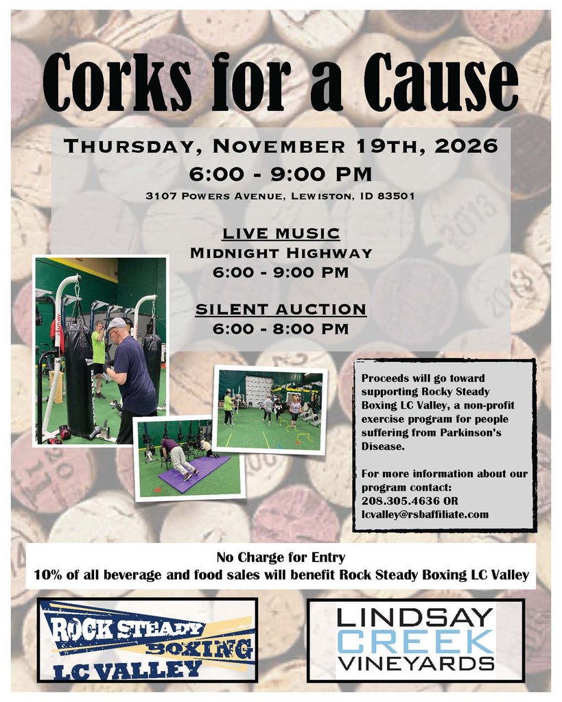 Corks for a Cause - Rock Steady Boxing