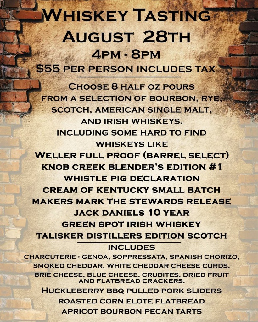 Whiskey Tasting at Jollymore's Whiskey Tasting at Jollymore's